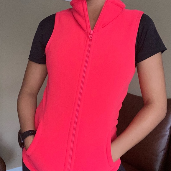 Old Navy Bright Pink Fleece Warm Layer Vest - Picture 2 of 7